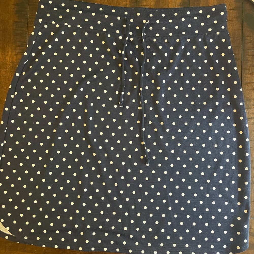 AGNES & DORA Live In Skirt Blue White Polka Dot, size XL - Picture 2 of 6